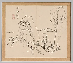Reverberations of Taiga, Volume 1 (leaf 8) by Aoki Shukuya (Japanese, d. 1802)