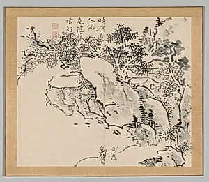 Reverberations of Taiga, Volume 2 (leaf 34) by Aoki Shukuya (Japanese, d. 1802)