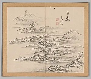 Reverberations of Taiga, Volume 2 (leaf 5) by Aoki Shukuya (Japanese, d. 1802)