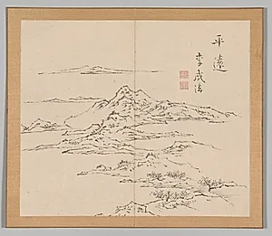 Reverberations of Taiga, Volume 2 (leaf 8) by Aoki Shukuya (Japanese, d. 1802)