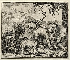Reynard the Fox:  First Complaint of the Wolf by Allart van Everdingen (Dutch, 1621–1675)