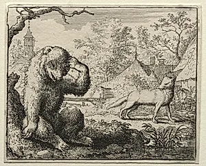 Reynard the Fox:  Reynard Chides the Injured Bear by Allart van Everdingen (Dutch, 1621–1675)