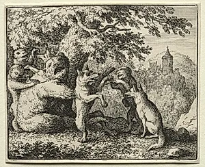 Reynard the Fox:  Reynard Equipped for his Pilgrimage by Allart van Everdingen (Dutch, 1621–1675)