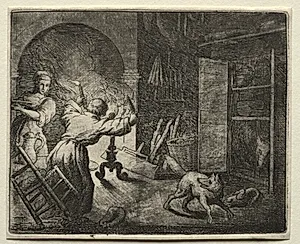 Reynard the Fox:  Reynard Steals a Capon by Allart van Everdingen (Dutch, 1621–1675)
