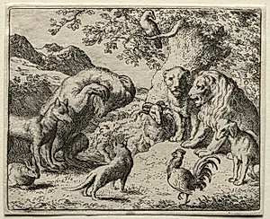 Reynard the Fox:  The Complaint of the Bear by Allart van Everdingen (Dutch, 1621–1675)