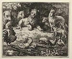 Reynard the Fox:  The Complaint of the Cock by Allart van Everdingen (Dutch, 1621–1675)