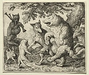 Reynard the Fox:  The Wolf and the Bear Celebrate Their Freedom by Allart van Everdingen (Dutch, 1621–1675)