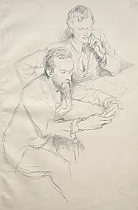 Ricketts and Shannon by William Rothenstein (British, 1872–1945)