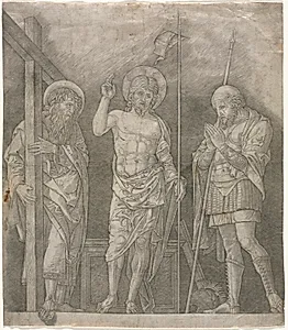 Risen Christ Between Saints Andrew and Longinus