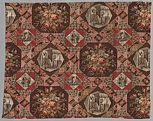 Roller Printed Cotton Textile by Unknown Artist