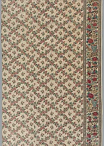 Roller-Printed Glazed Chintz with Flower and Vase Design by Unknown Artist