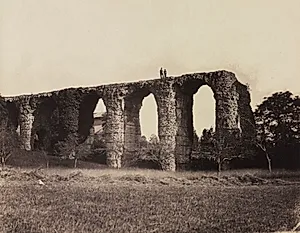 Roman Aqueduct, Beaunant, France by F. Chabrol (French)