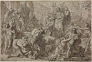 Roman Subject by Philibert Benoît Delarue (French, 1718–1780)