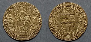 Rose Ryal: James I (obverse); Shield of Arms (reverse) by Unknown Artist