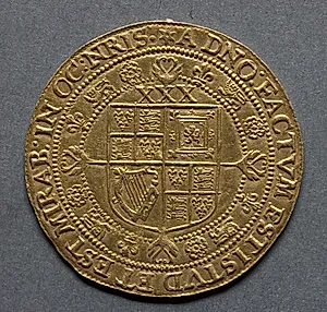 Rose Ryal: Shield of Arms (reverse) by Unknown Artist