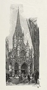 Rouen Illustré:  Eglise Saint Maclon by Auguste Louis Lepère (French, 1849–1918)