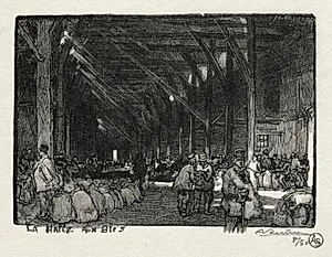 Rouen Illustré:  La Halle aux Blès by Auguste Louis Lepère (French, 1849–1918)