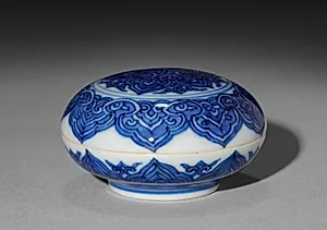 Round Covered Box with Medallions by Unknown Artist