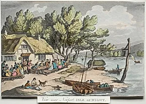 Rowlandson's Sketches from Nature:  View near Newport, Isle of Wight