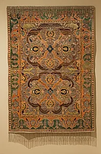 Royal Carpet with Silk and Metal Thread by Unknown Artist