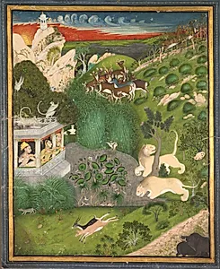 Royal women shooting from a pavilion by Unknown Artist