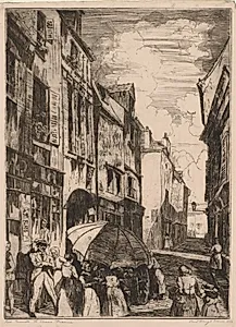 Rue Grande, Le Mans, France by Paul B. Travis (American, 1891–1975)