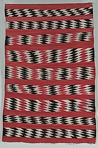 Rug Banded with "diamond stripes" by Unknown Artist
