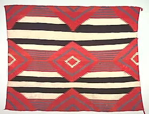 Rug (Third-phase Chief Blanket Style, Germantown Weaving) by Unknown Artist