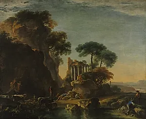 Ruins in a Rocky Landscape