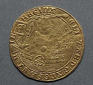 Ryal: Elizabeth I in Ship (obverse) by Unknown Artist