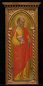 Saint in Red Cloak by Unknown Artist