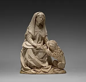 Saint Jerome and the Lion (From the former Church of St. Peter in Erfurt) by Tilman Riemenschneider (German, active Würzburg, c. 1460–1531)