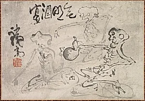 Sake Party with No Light by Tomioka Tessai (Japanese, 1836–1924)