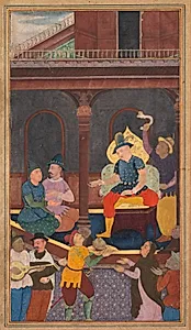 Salome Receiving John the Baptist’s Head on a Platter (folio 112 verso), from a Mirror of Holiness (Mir’at al-quds) of Father Jerome Xavier by Unknown Artist