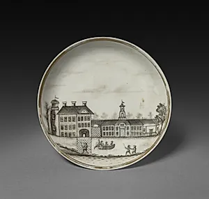 Saucer with View of Town (Cleves?) by Unknown Artist