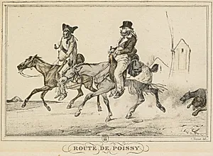Scenes of Daily Life, Roads and Paths: Road to Poissy (Scènes de la vie quotidienne, Routes et Chemins: Route de Poissy) by Carle Vernet (French, 1758–1836)
