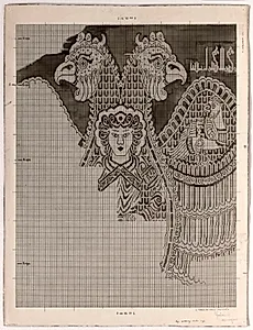 Schematic Drawing of Buyid Silk (1962.264) by Félix Guichert (French)
