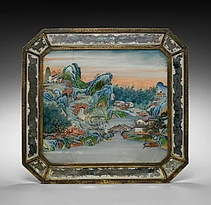 Screen with Landscape (reverse) by Unknown Artist