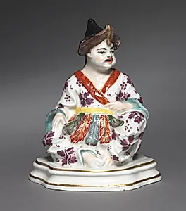 Seated Chinese Figure by Meissen Porcelain Factory (German, est. c. 1710)