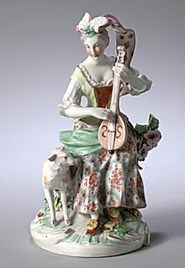 Seated Musician by Derby Porcelain Factory (British)