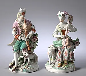 Seated Musicians by Derby Porcelain Factory (British)