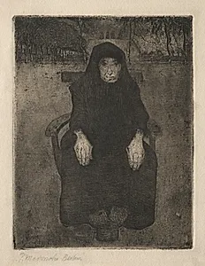 Seated Old Woman by Paula Modersohn-Becker (German, 1876–1907)
