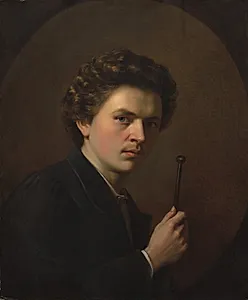 Self-Portrait with a Maulstick by Henri Regnault (French, 1843–1871)