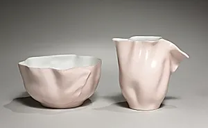 Service Aïda: Bowl and Pitcher by Jean Pouyat Factory (French)