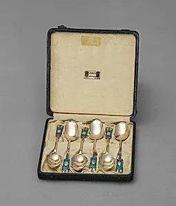 Set of six Spoons in Original Box by Liberty and Company (British)