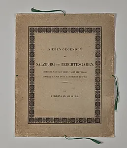 Seven Areas from Salzburg and Berchtesgaden. Arranged according to the seven days of the week, connected by two allegorical sheets (Slipcover)