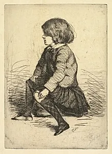 Seymour Haden Jr., Seated by James McNeill Whistler (American, 1834–1903)