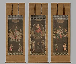 Shakyamuni Triad: Buddha Attended by Manjushri and Samantabhadra by Unknown Artist