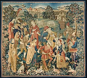 Shepherds in a Round Dance by Unknown Artist