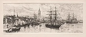 Shipping and the Ducal Palace by Otto H. Bacher (American, 1856–1909)